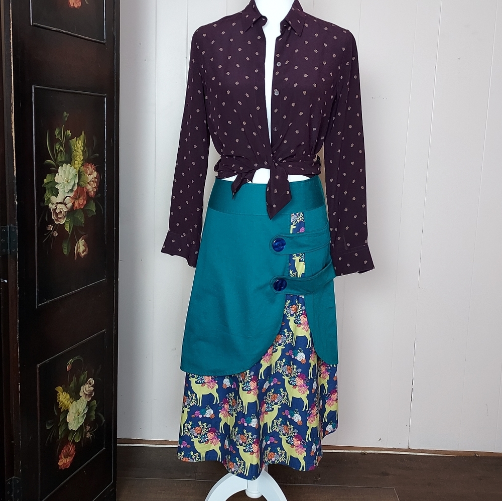 Love to Love You Layered A-Line Midi Skirt C1